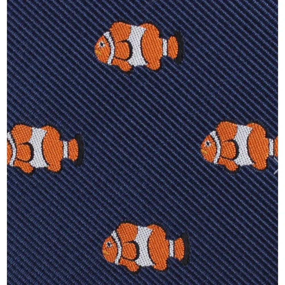 OTAA Australia Mens Clownfish Bow Tie Blue Orange‎ Fish Novelty Preppy Wedding
